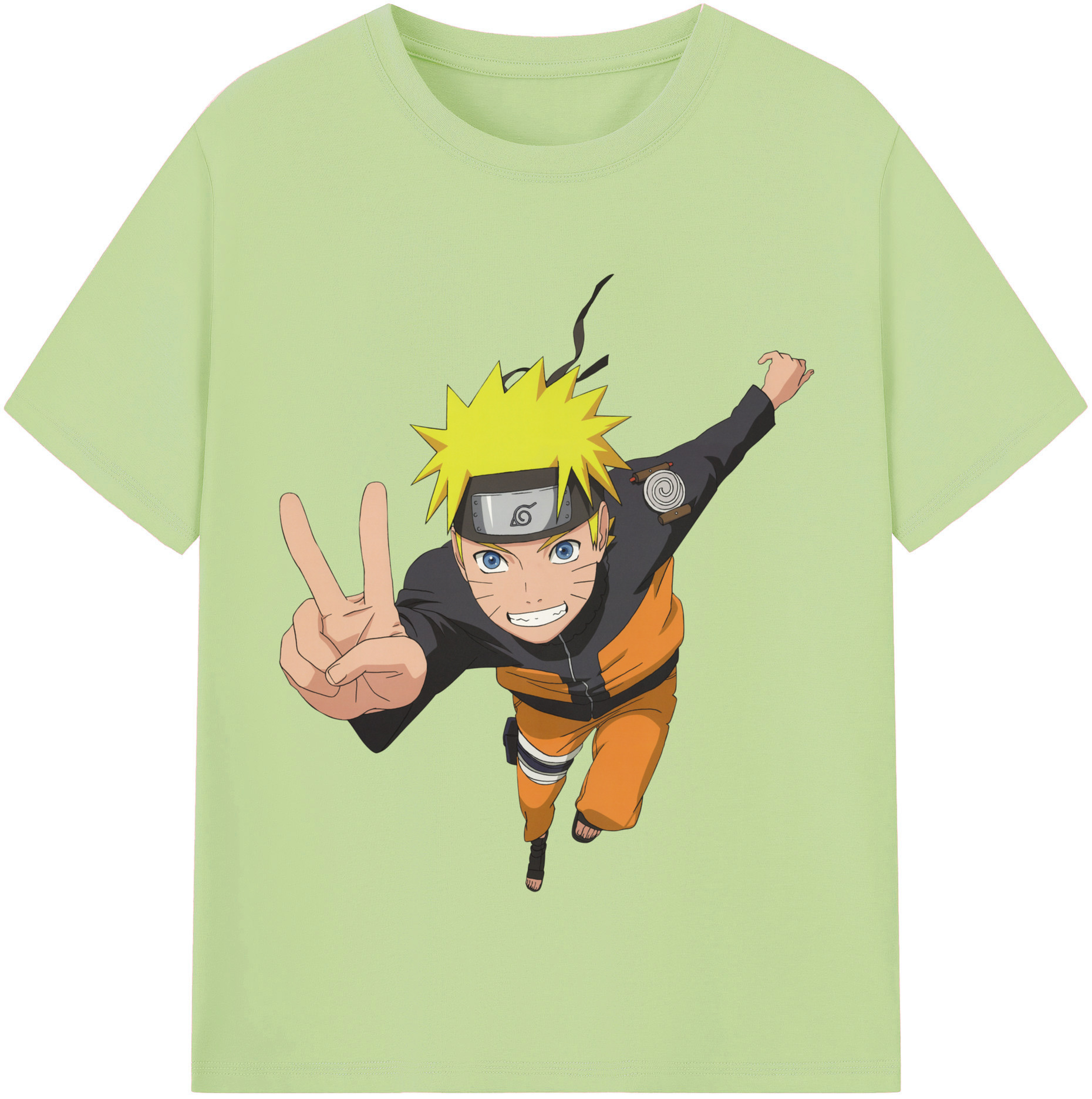 （画像用） NARUTO -ナルト- うずまき ナルト Uzumaki Naruto 綿100％半袖Tシャツ（フロントプリント）